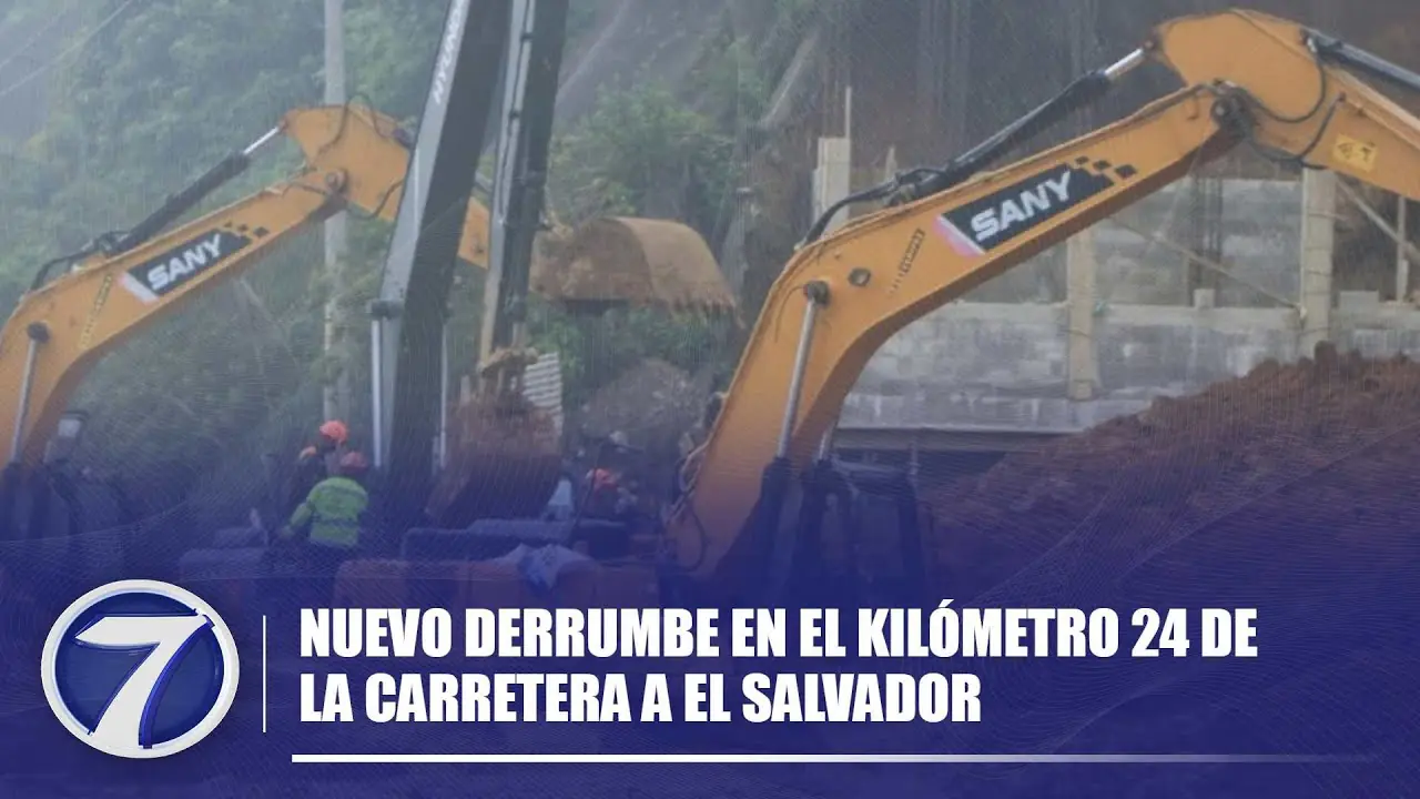 Derrumbe en el km 24 de Carretera a El Salvador: Cierre y rutas alternas 7 nuevo derrumbe en el kilometro 24 de la carretera a el salvador